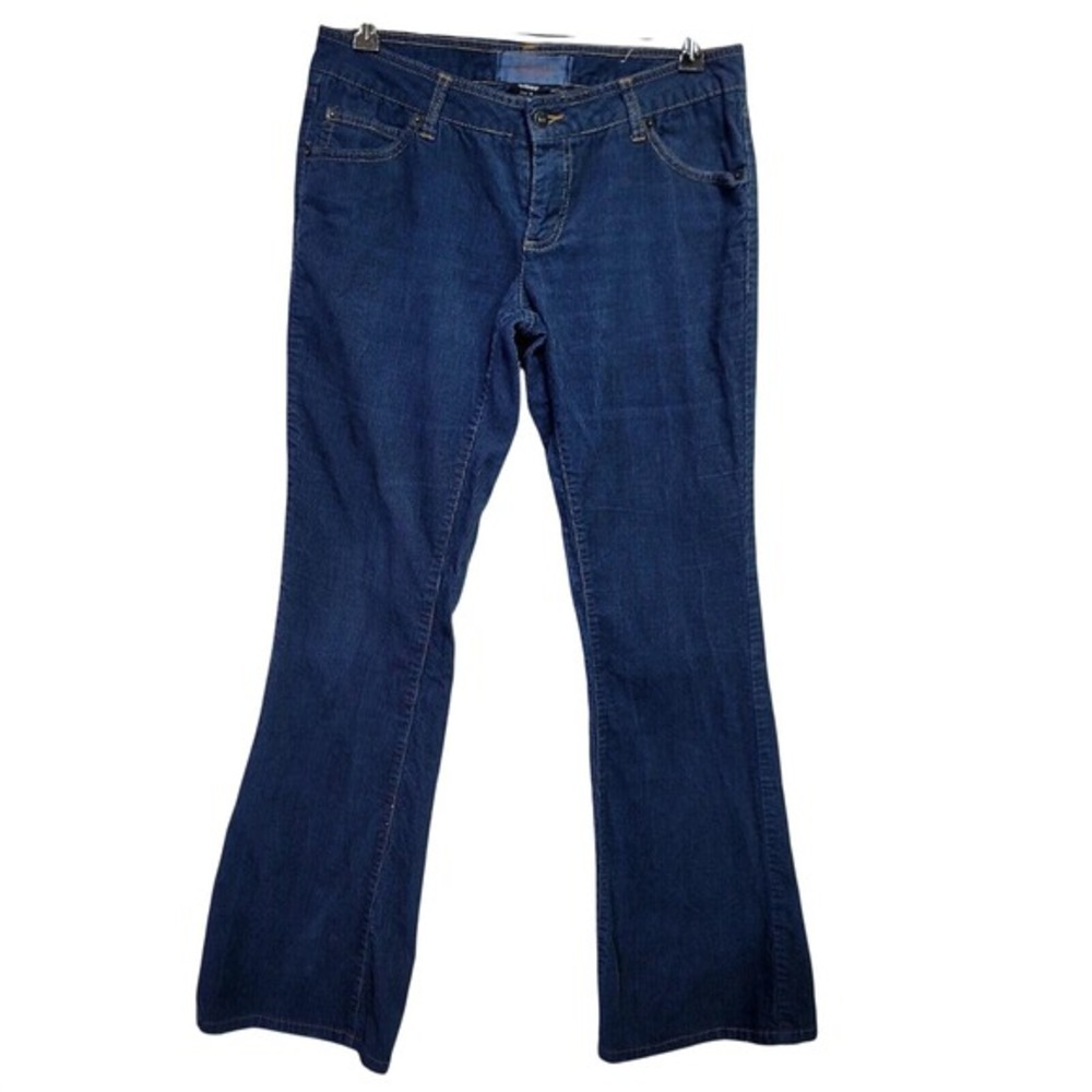 Vintage Chor Blue Corduroy Womens 30x32 Mid Rise Flare Jeans Y2K 90s Cotton